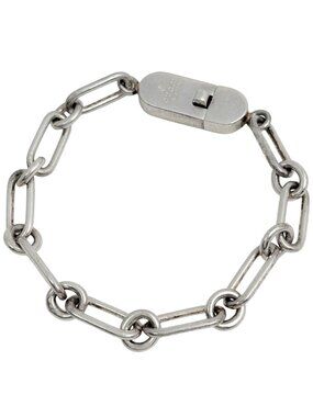 Gucci Logo Chain Bracelet 925 Sterling Silver